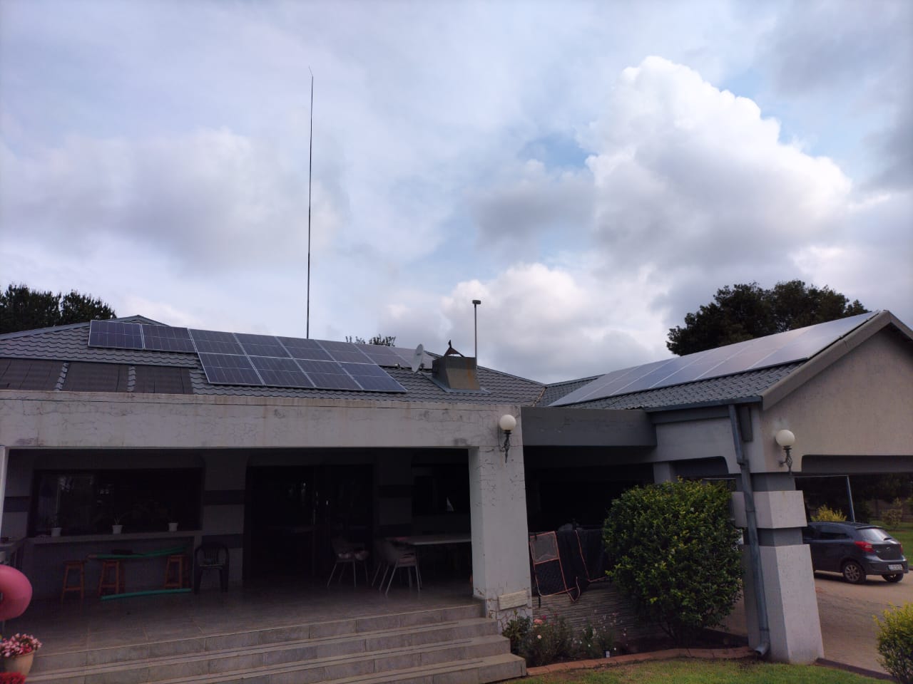 Solar PV panels installed on the roof of a South African home