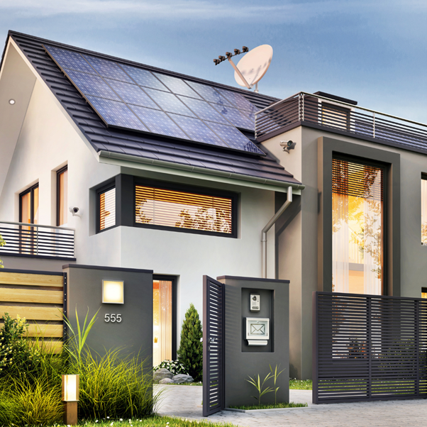 Home powered by solar energy in South Africa