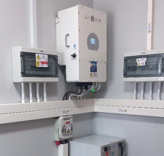 Sunsynk hybrid inverter installed in a South African home